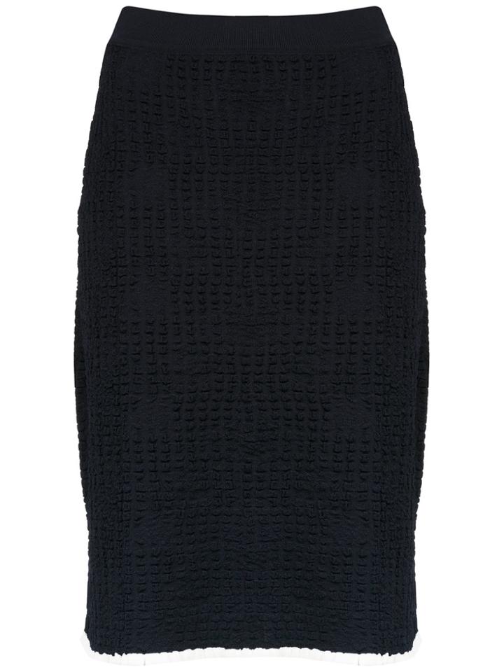 Egrey Textured Knit Skirt - Blue