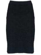 Egrey Textured Knit Skirt - Blue