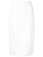 Josie Natori Knee Length Pencil Skirt - White