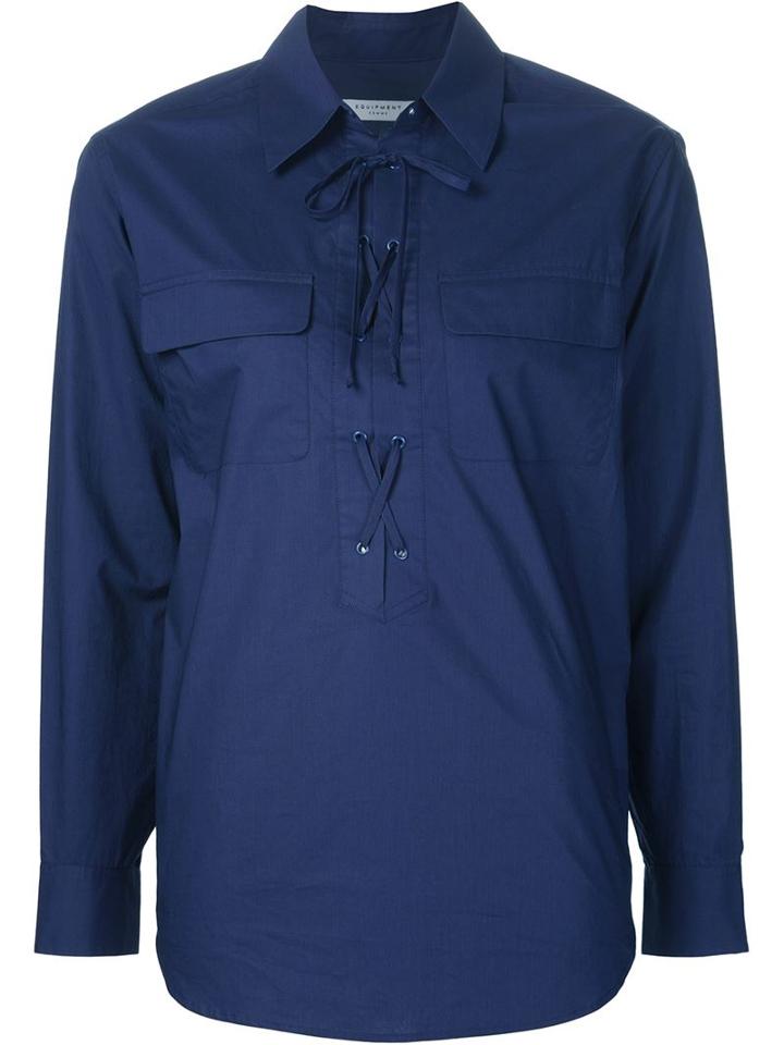 Equipment Lace-up Shirt