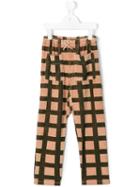 The Animal Observatory Plaid Trousers, Girl's, Size: 8 Yrs, Brown