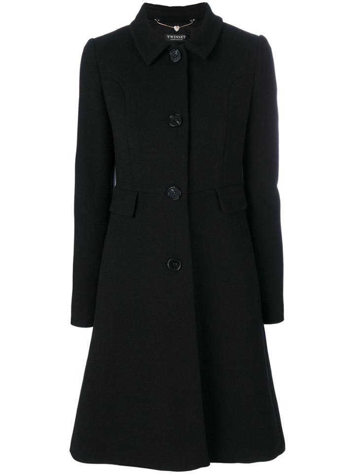 Twin-set Single Breasted Coat - Black