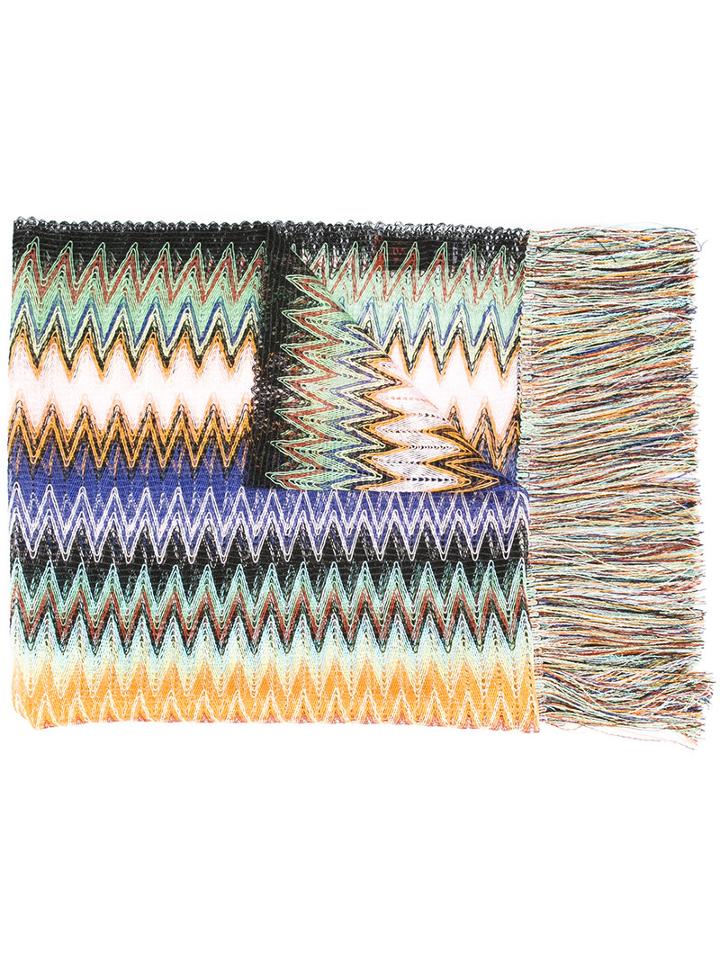 Missoni - Zig-zag Fringed Scarf - Women - Nylon/viscose - One Size, Nylon/viscose