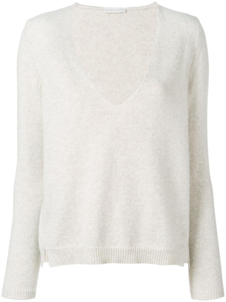 Borgo Asolo Deep V-neck Jumper - Nude & Neutrals