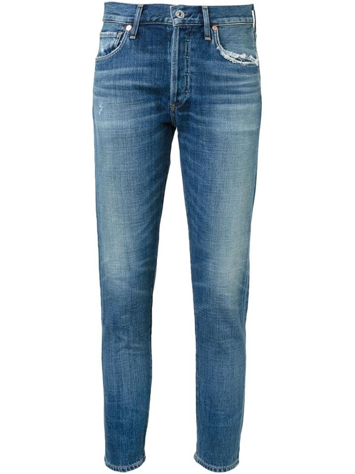 Citizens Of Humanity Cropped Skinny Jeans, Women's, Size: 29, Blue, Cotton/rayon