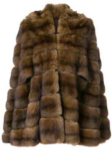 Fendi Vintage Fur Cape - Brown