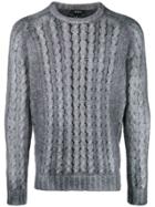 Avant Toi Cable Knit Sweater - Grey