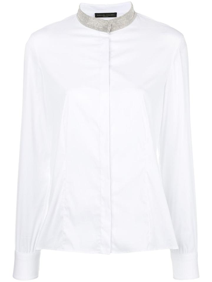 Fabiana Filippi Embellished Collar Shirt - White