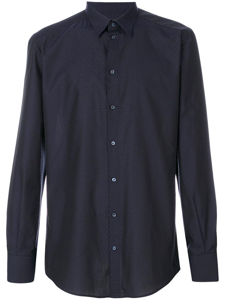 Dolce & Gabbana - Geometric Print Shirt - Men - Cotton - 38, Blue, Cotton