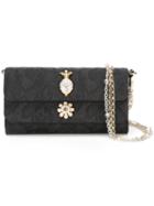 Dolce & Gabbana Dorine Clutch, Women's, Black, Polyester/glass/metal (other)
