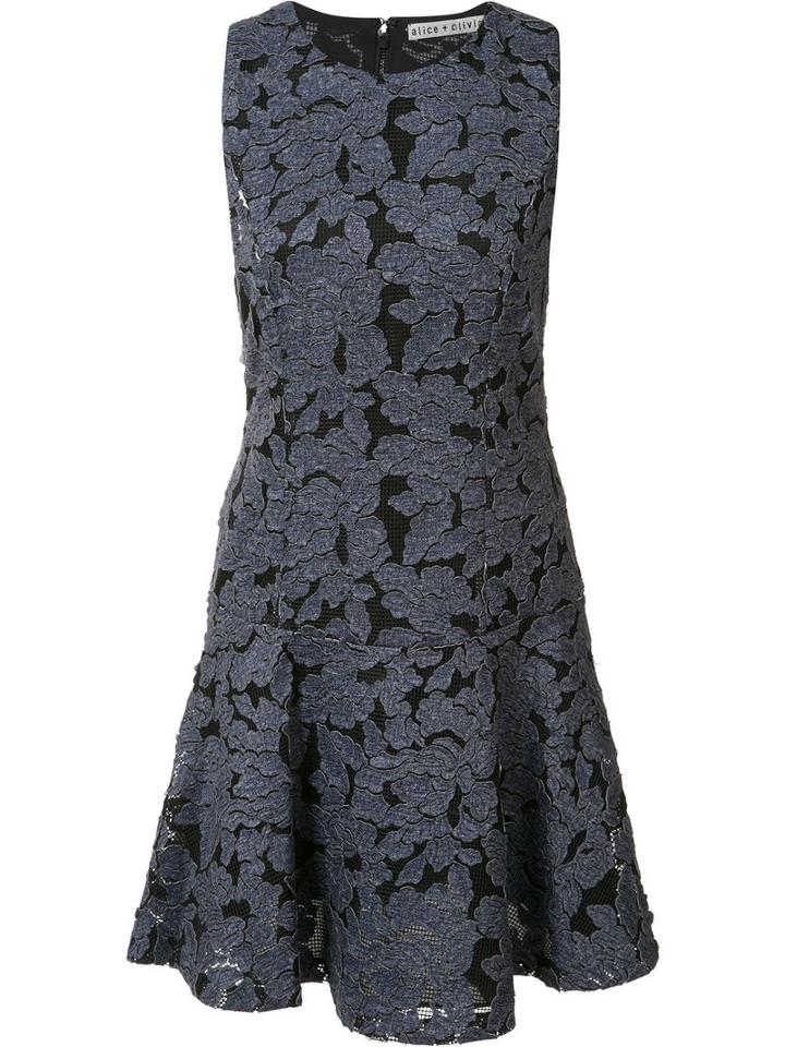 Alice+olivia Lace Dress, Women's, Size: 6, Blue, Polyester/spandex/elastane