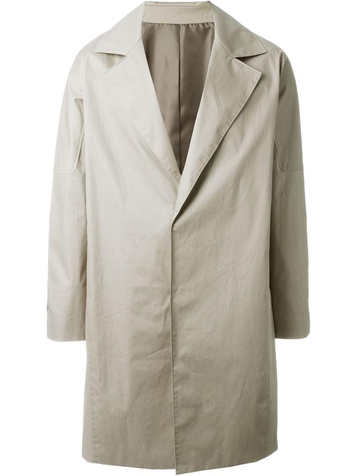 System Homme Concealed Fastening Coat, Men's, Size: S, Nude/neutrals, Cotton
