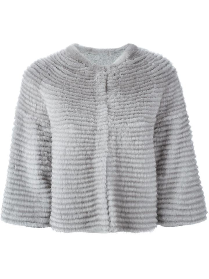 Liska Cashmere Cropped Jacket - Grey
