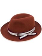 Maison Michel - Fedora Hat - Women - Wool Felt - L, Brown, Wool Felt