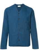 Lemaire V-neck Denim Shirt - Blue