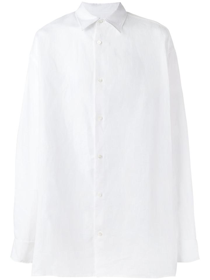 Raf Simons Classic Shirt, Men's, Size: 46, White, Linen/flax
