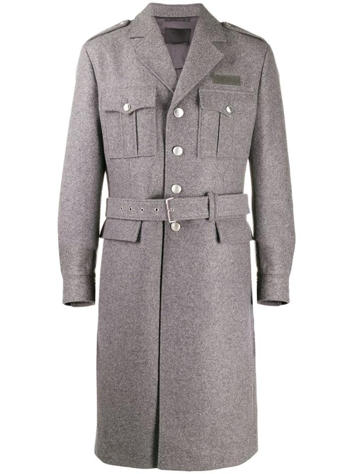 Prada Mid-length Military Coat - Grey