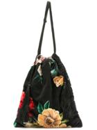Attico Floral Print Tassel Bag - Black