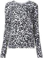 Joie Leopard Print Pullover, Women's, Size: Medium, Grey, Cashmere