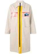 Miu Miu Miu Miu Cat Trench Coat - Neutrals