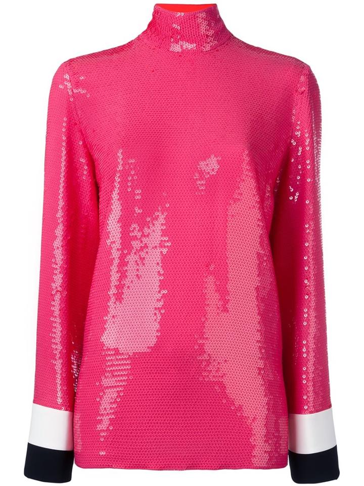 Emilio Pucci Sequin Embellished Top, Women's, Size: 40, Pink/purple, Silk/spandex/elastane/viscose