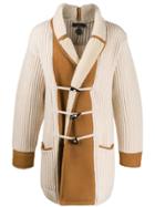 Alanui Panelled Rib Knit Coat - White