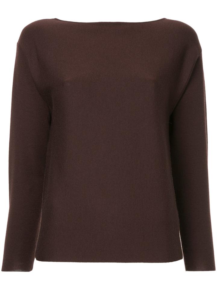 Des Prés Crew Neck Jumper - Brown