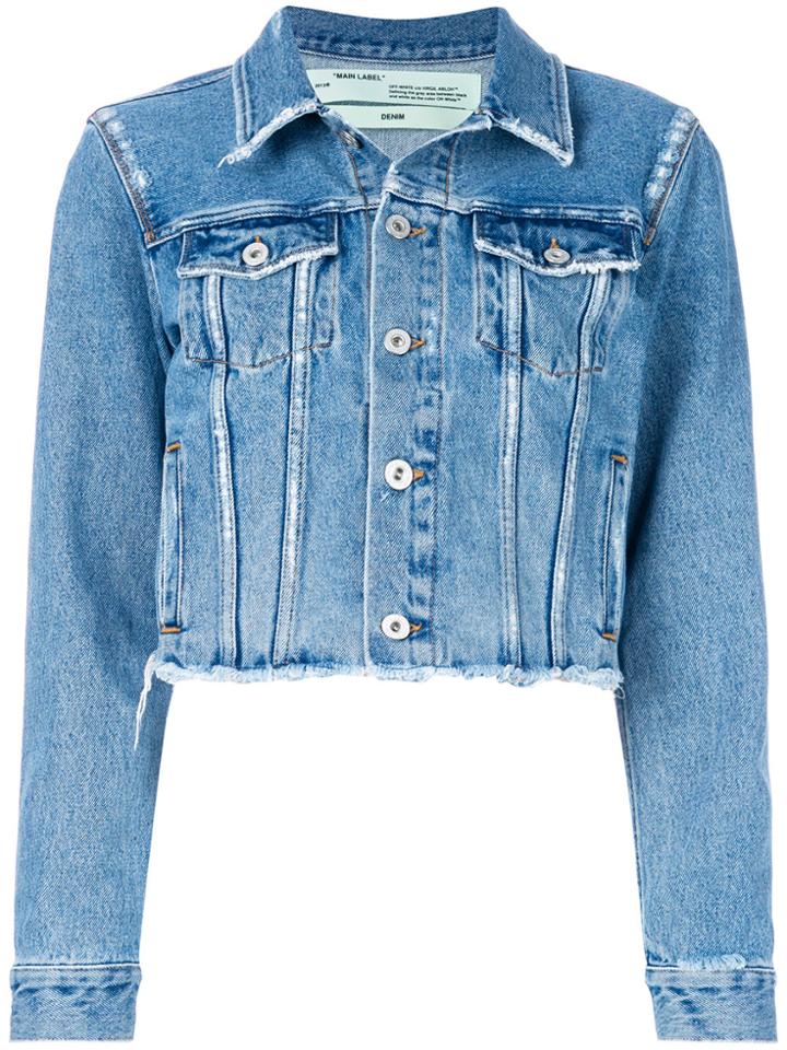 Off-white Flower Shop Denim Jacket - Blue