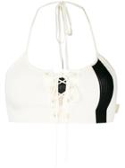Puma Lace-up Halterneck Cropped Top - White