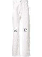 Raf Simons Front Printed Trousers - White
