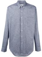Ami Alexandre Mattiussi Button Down Collar Shirt, Men's, Size: 40, Blue, Cotton