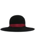 Borsalino Wide Brim Hat, Women's, Size: Small, Black, Rabbit Fur Felt
