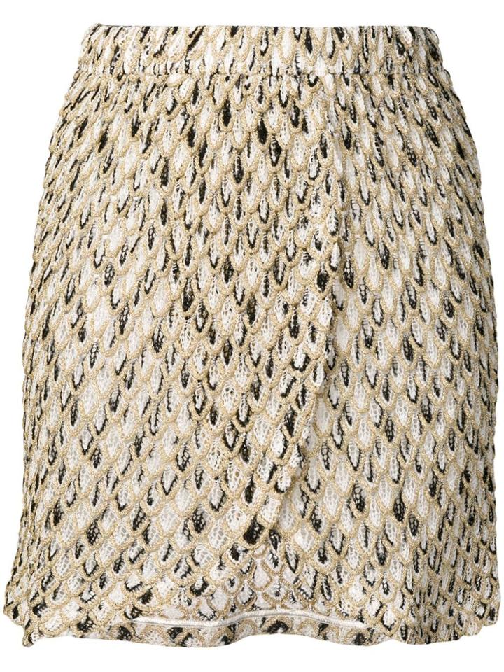 Missoni Mare Embroidered Pattern Short Skirt - Neutrals