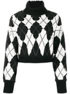 Philosophy Di Lorenzo Serafini Geometric Roll-neck Sweater - Black