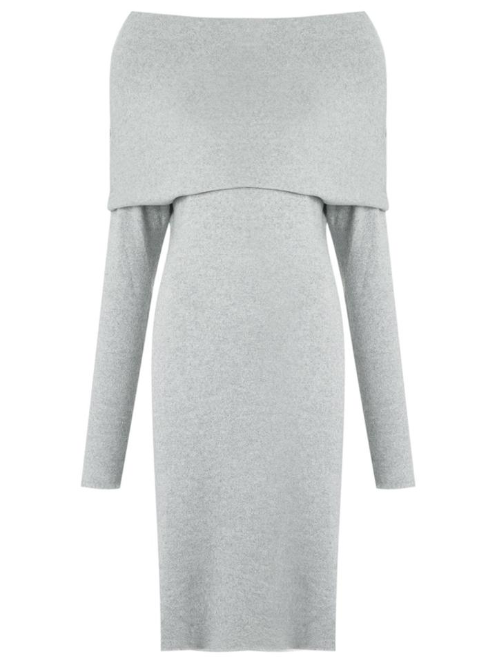 Uma Raquel Davidowicz Draped Midi Dress - Grey