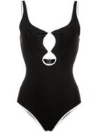 Jonathan Simkhai - Scallop Trim One Piece - Women - Polyamide/polyester/spandex/elastane - M, Women's, Black, Polyamide/polyester/spandex/elastane