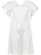 Issey Miyake - Structured Sleeve Dress - Women - Polyester - 3, White, Polyester