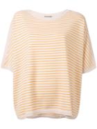 N.peal Oversized Stripe T-shirt, Women's, Size: Large, Nude/neutrals, Cashmere