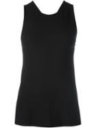 Theory Cross-back Sleeveless Top, Women's, Size: Xs, Black, Spandex/elastane/viscose