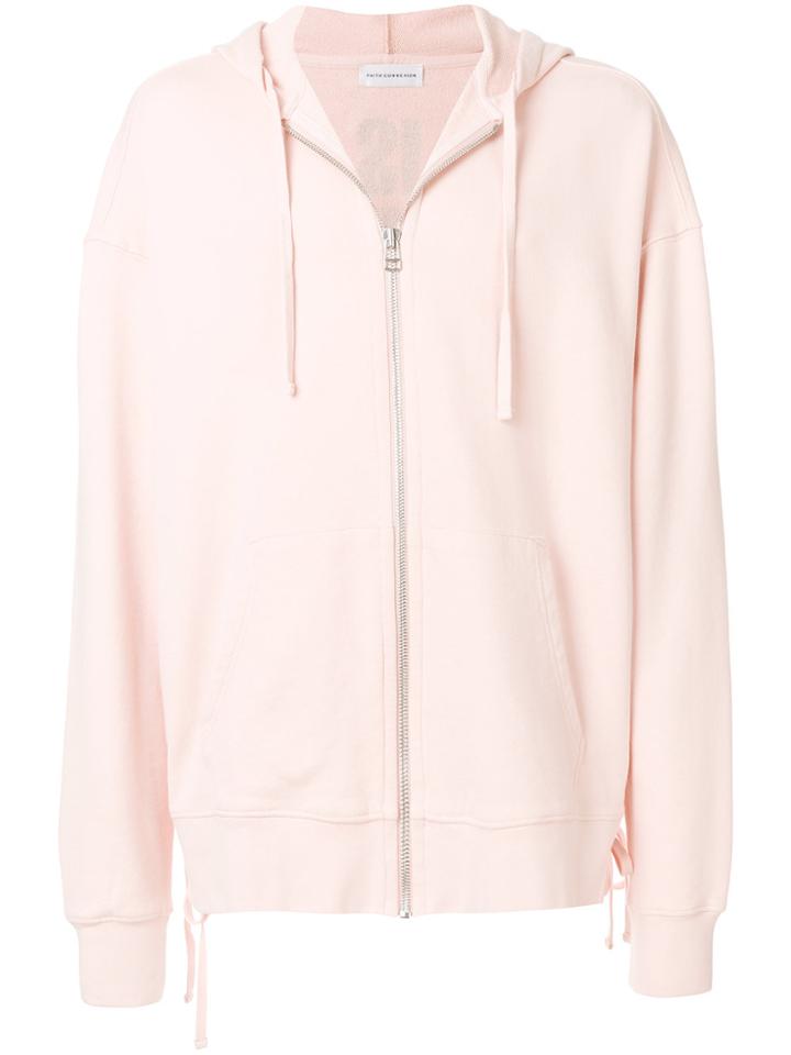 Faith Connexion Zipped Hooded Sweatshirt - Pink & Purple