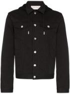 Alexander Mcqueen Logo Printed Denim Jacket - Black