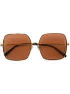 Stella Mccartney Eyewear Square Frame Sunglasses - Yellow & Orange
