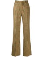 Etro Houndstooth Print Trousers - Green