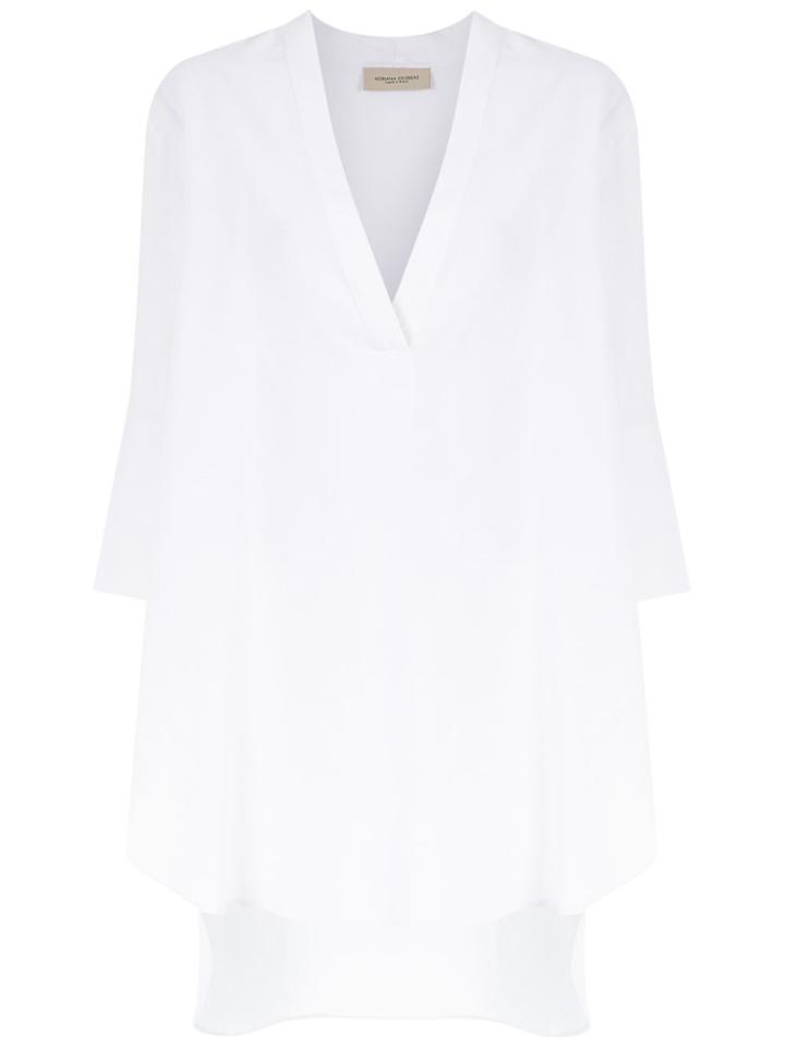 Adriana Degreas Uneven Kaftan - White