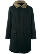 Raf Simons Printed Hooded Parka, Men's, Size: 48, Black, Cotton