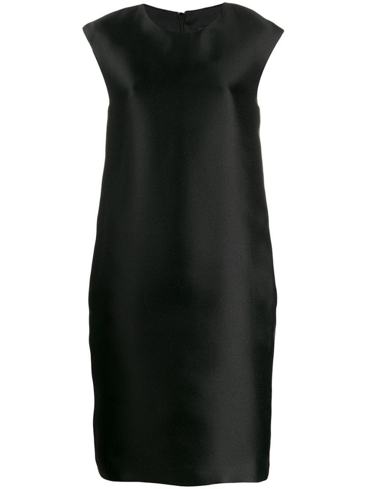 Joseph Bay Dupion Shift Dress - Black