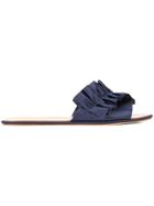 Loeffler Randall Rey Flat Sandals - Blue