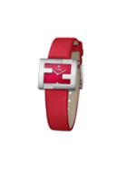 Fendi Ff Logo Embellished Watch - Red