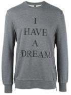 Neil Barrett 'i Have A Dream' Sweatshirt, Men's, Size: Xl, Grey, Cotton
