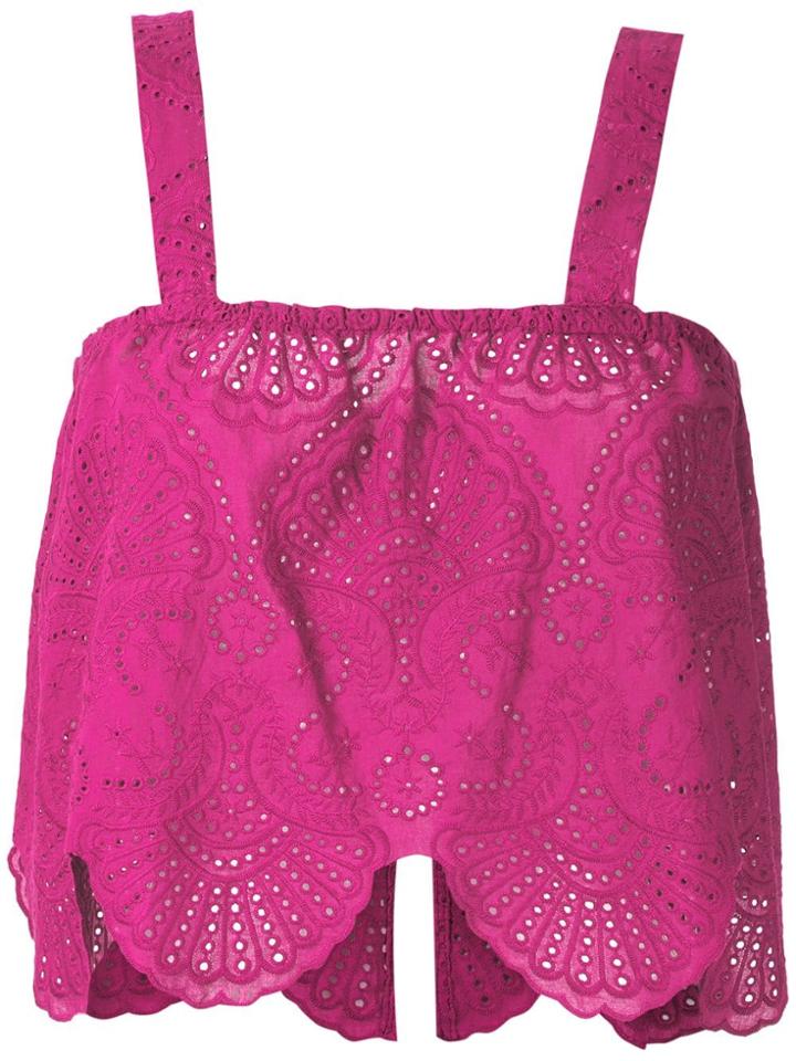 Olympiah Nielle Laise Cropped Top - Pink